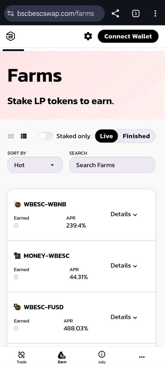 <a href="/Vivek4real_/">Vivek Sen</a> Crypto farms are horny!

$BESC is a great way to get passive income

Join in some of farms on #bnb 
3 current farms to choose from with large apr %s with many more to come
#crypto #besc

Bscbescswap.com/farms