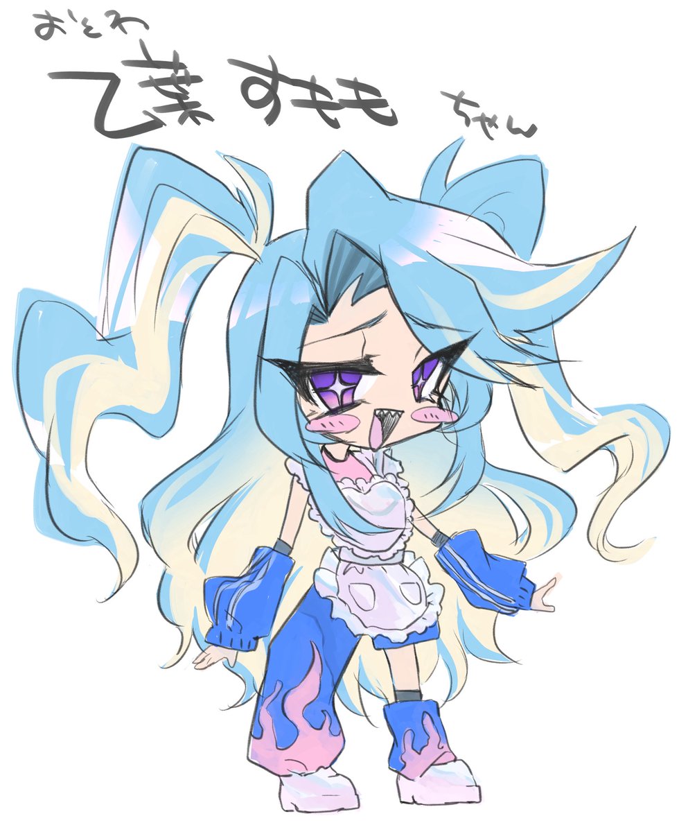 nmmm407's tweet photo. 無いVtuber 乙葉すもも　というOC絵 https://t.co/FD0hoWRsPu