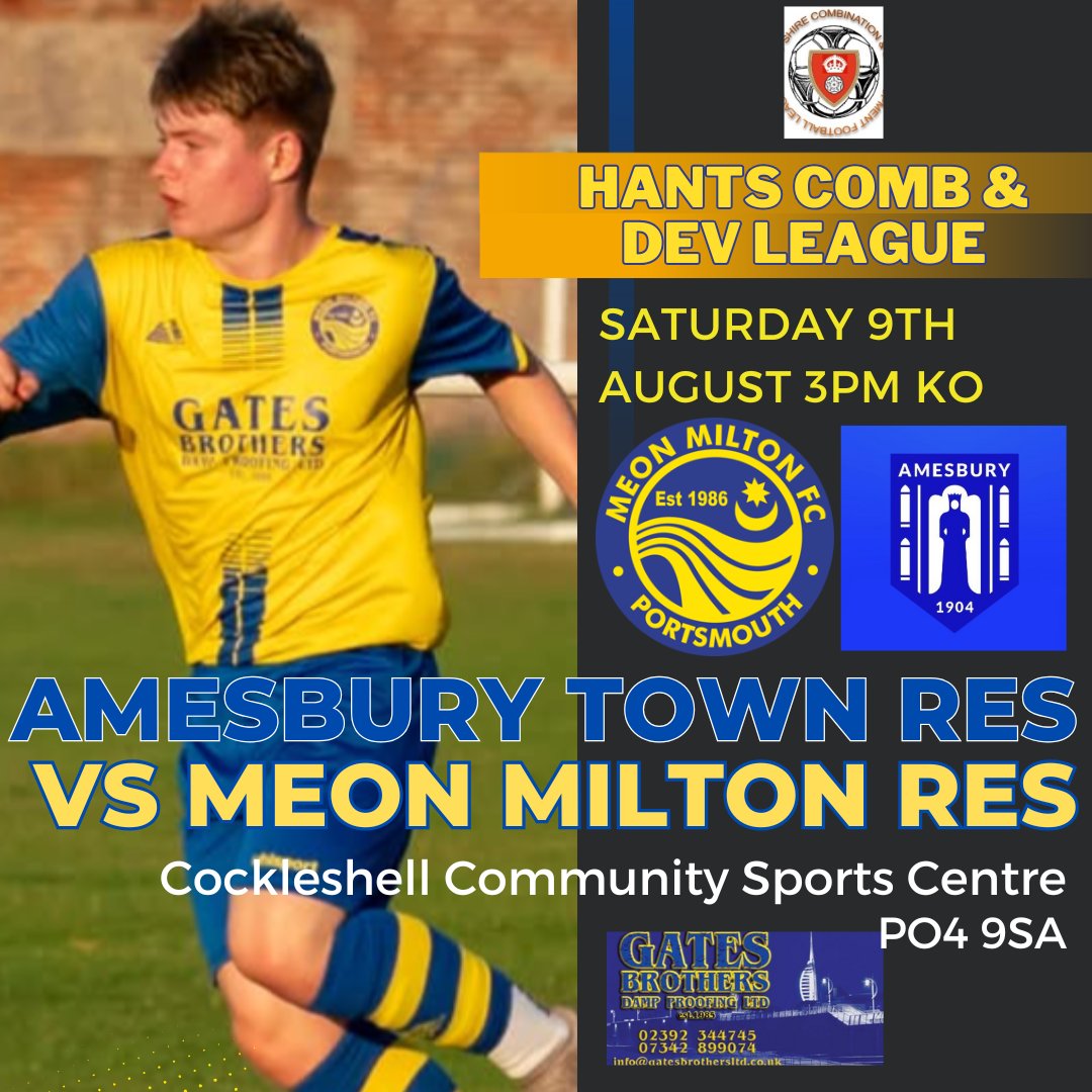 Both in action tomorrow as the firsts travel to <a href="/LissAthleticFC/">Liss Athletic FC</a> in a <a href="/HantsLeague/">uhlsport Hampshire Premier League</a> clash, 3pm kick off &amp; our ressie's start their season by welcoming <a href="/AmesburyFc/">Amesbury Town FC</a> Res to Cockleshell in a <a href="/HantsCombLeague/">Hampshire Combination & Development League</a> fixture, 3pm kick off. All support welcome &amp; as always, bar is open #UTM 💛💙