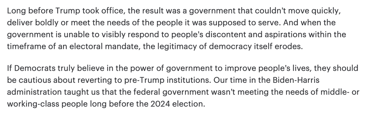 Charles Harper🌲 (@charleswharper) on Twitter photo Glad to see <a href="/rooseveltinst/">Roosevelt Institute</a>'s <a href="/ewwilkins/">Elizabeth Wilkins</a> say this so clearly: Democrats cannot just defend the status quo and push for a return to pre-Trump norms. We need to actually deliver.
thehill.com/opinion/white-… Glad to see <a href="/rooseveltinst/">Roosevelt Institute</a>'s <a href="/ewwilkins/">Elizabeth Wilkins</a> say this so clearly: Democrats cannot just defend the status quo and push for a return to pre-Trump norms. We need to actually deliver.
thehill.com/opinion/white-…