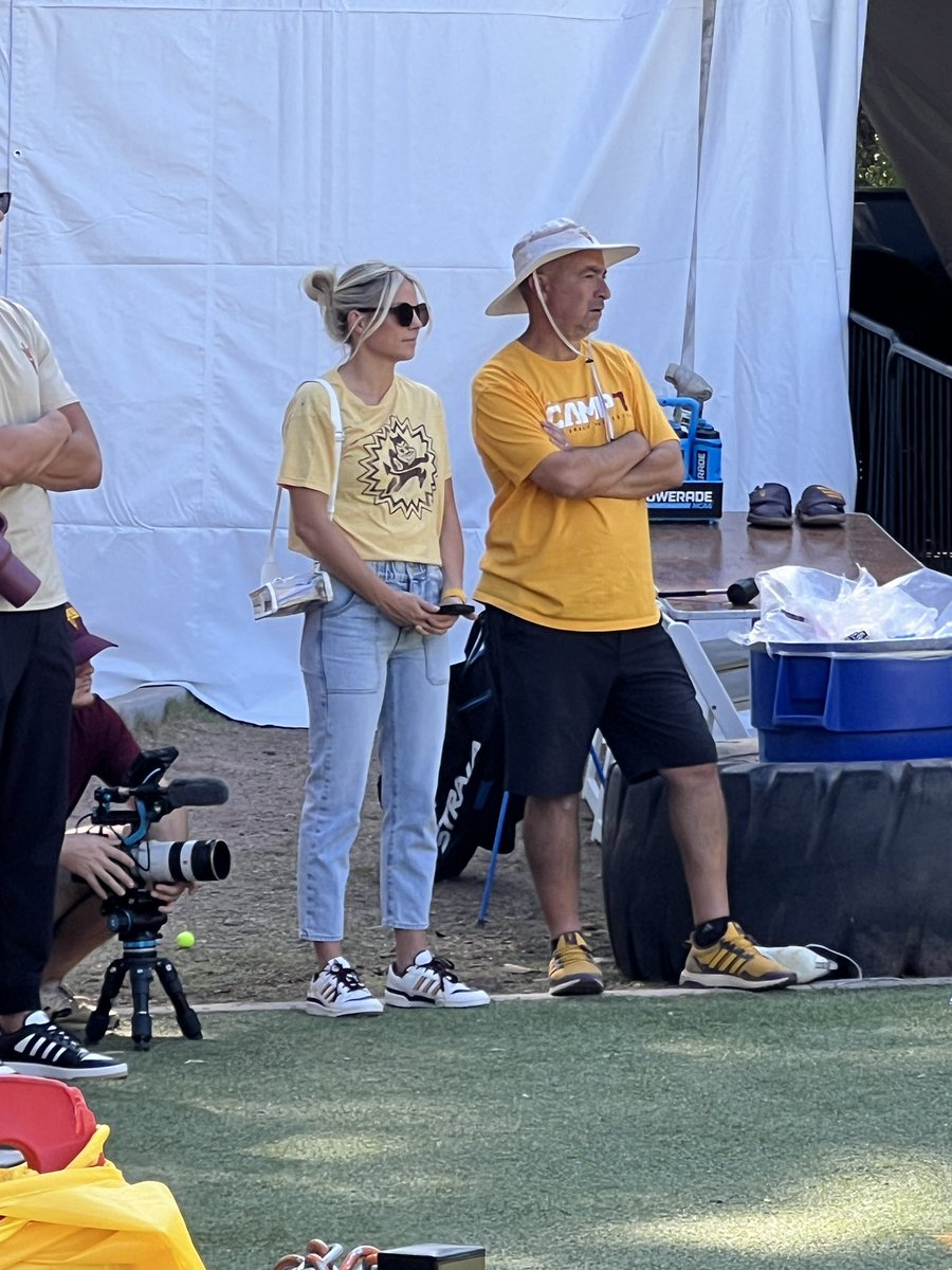 ASU WBB coach <a href="/MollyMiller33/">Coach Molly Miller</a> is here at Camp T. 

<a href="/DougTammaro/">Doug Tammaro</a> also seen in photo