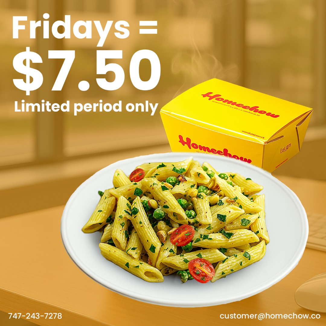 HomechowCo's tweet image. Fridays = Flavor + Savings 
Hot, chef-made meals from your on-site Homechow kiosk for only $7.50.
Fast. Fresh. No lunchtime regrets.
#Homechow #FoodThatWorks #GetHomechowNow #Discount