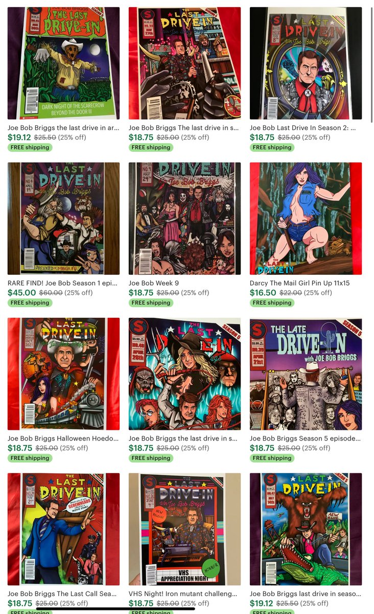 TDenton_1138's tweet photo. 🚨ART SALE NOW LIVE🚨 Hey everyone as a big thank you for all the kindest I’m holding my only sale of the year. EVERYTHING is 25% off until 8/15. Help thin my inventory so I can make more room for new art! #thelastdrivein #mutantfam https://t.co/eUXGRJMNuP https://t.co/W7qapdi7ib