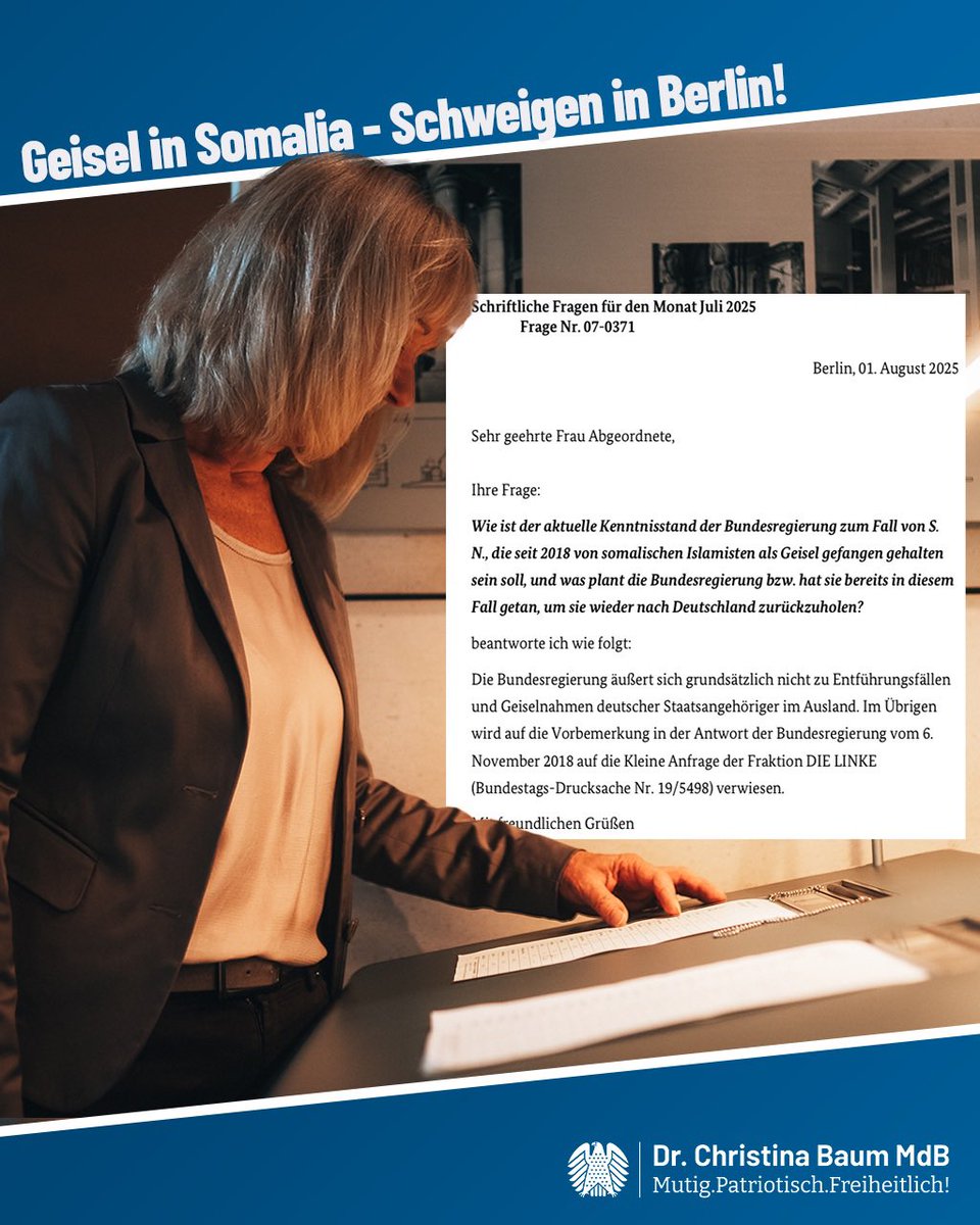 Ein Bild zeigt eine glückliche und strahlende Frau – voller Lebensfreude und Hoffnung. Sieben Jahre später blickt uns dieselbe Frau aus einem Video entgegen, aber sie ist kaum wiederzuerkennen: kraftlos, erschöpft, gezeichnet von Angst und Ungewissheit. 

Es ist die Deutsche