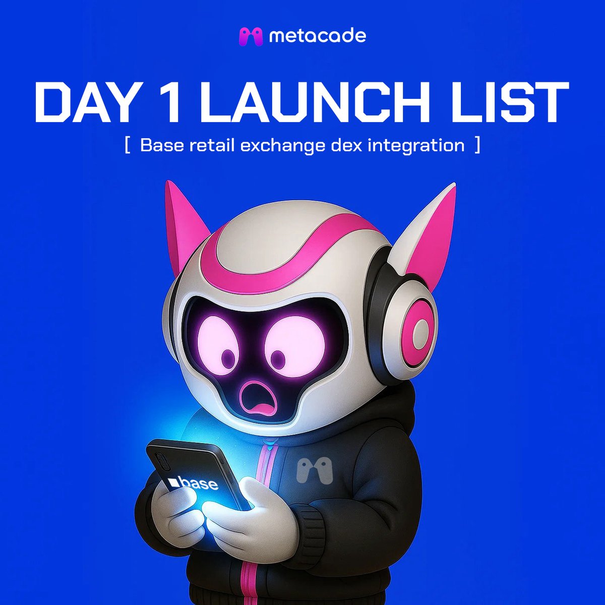 Metacade x Coinbase 🤝

Proud to be part of the select group of projects live from day one of <a href="/coinbase/">Coinbase 🛡️</a>’s new retail DEX integration, putting us in front of tens of millions of new users overnight.

We’re building the home of gaming on <a href="/base/">Base</a> - a hub where players, builders,