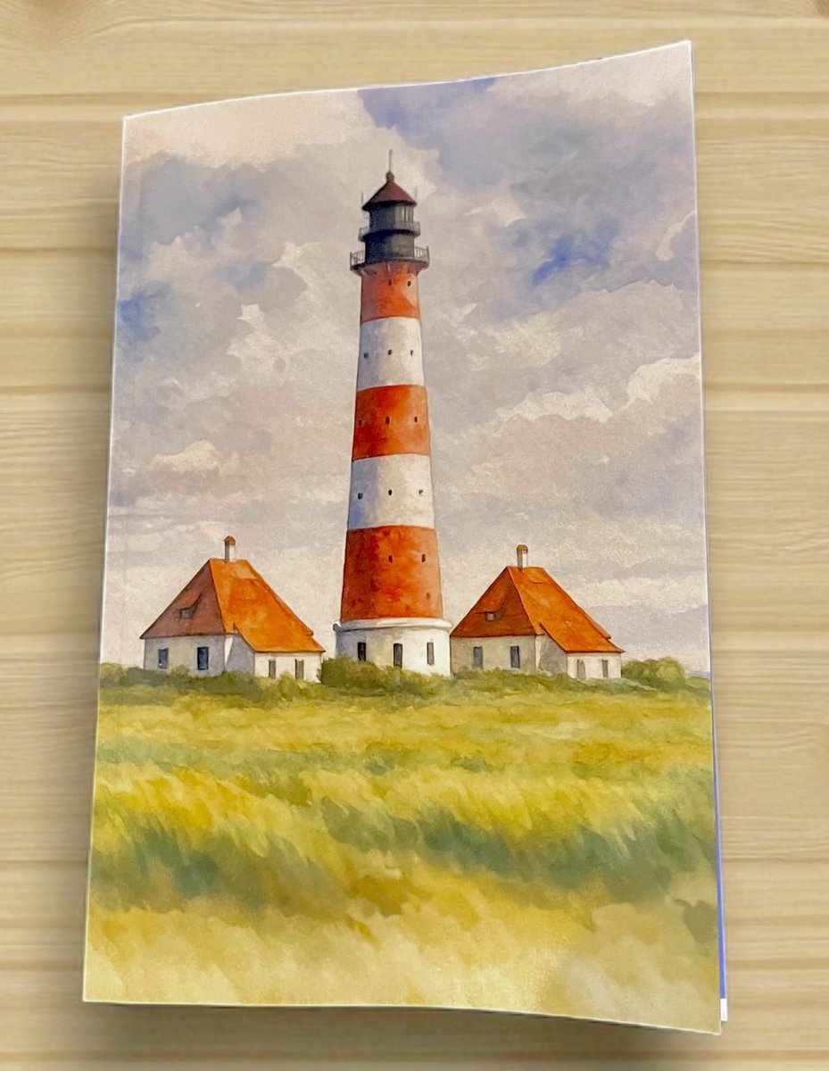 🤩Die Probedrucke sind da. Notizbücher und Wochenplaner mit Leuchtturm, und mit und ohne Möwen. Groß, klein, dick und  dünn. 🥰