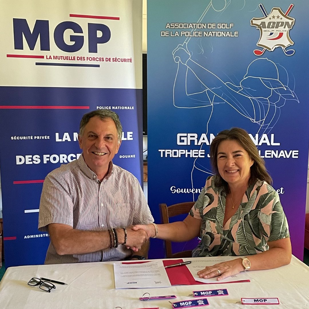 La MGP - la mutuelle des forces de sécurité (@mutuellemgp) on Twitter photo 🤝 La MGP est fière de renouveler son partenariat avec l’AGPN pour soutenir la pratique du golf au sein de la <a href="/PoliceNationale/">Police nationale</a>.
Ensemble, nous réaffirmons l’importance du #sport comme levier de santé, de cohésion et de bien-être pour les agents du <a href="/Interieur_Gouv/">Ministère de l'Intérieur</a>. 🏌️ 🤝 La MGP est fière de renouveler son partenariat avec l’AGPN pour soutenir la pratique du golf au sein de la <a href="/PoliceNationale/">Police nationale</a>.
Ensemble, nous réaffirmons l’importance du #sport comme levier de santé, de cohésion et de bien-être pour les agents du <a href="/Interieur_Gouv/">Ministère de l'Intérieur</a>. 🏌️