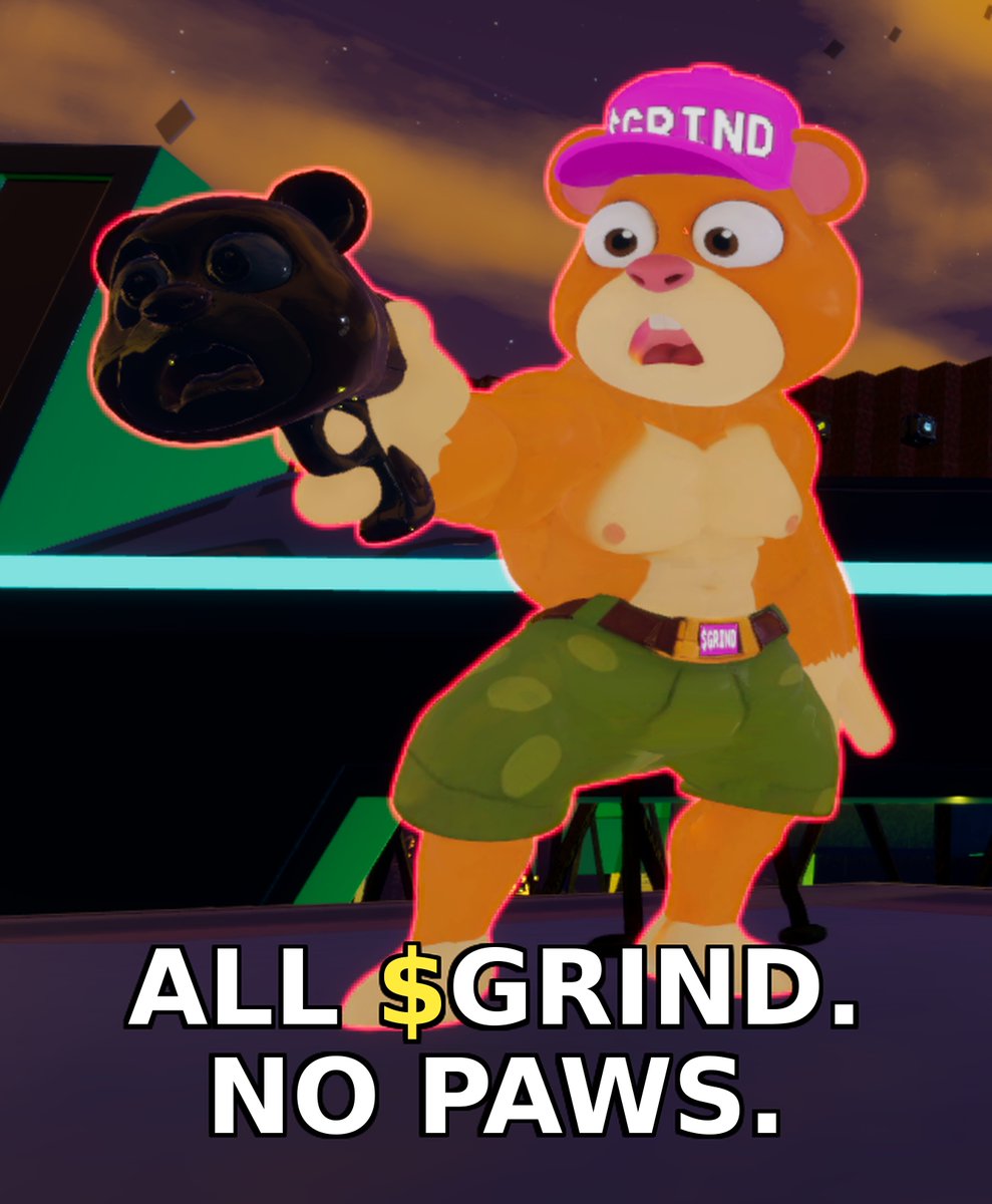 My entry for the <a href="/GrindTheCoin/">$Grind</a> "Time to $GRIND UGC" competition in <a href="/Nifty_Island/">Nifty Island 🏝</a> 🐹🌴 Category: Memes