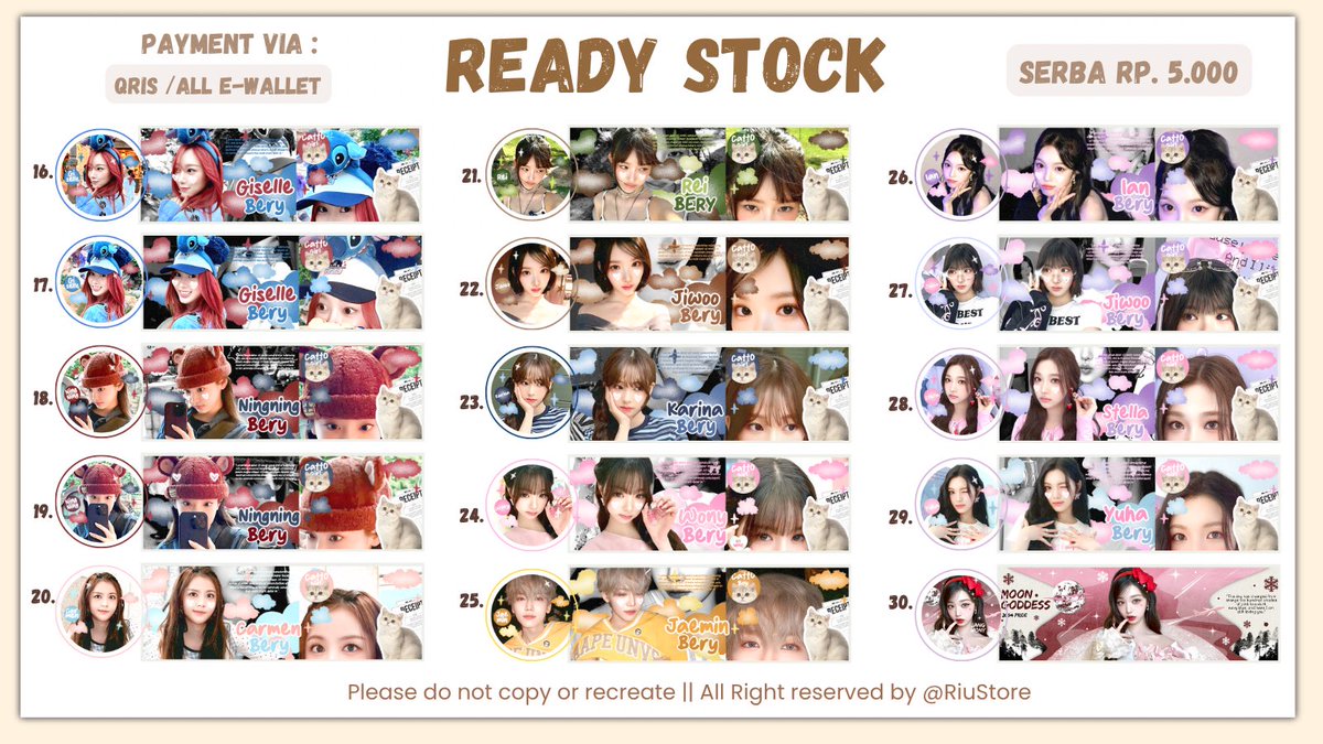 RiuStore's tweet photo. Help repost ya,thank you! 

Ada layout gg dan bg CLEARANCE SALE SERBA 5k, payment bisa via Qris 🧚‍♀️

#zonauang https://t.co/Pq9y2gl34L
