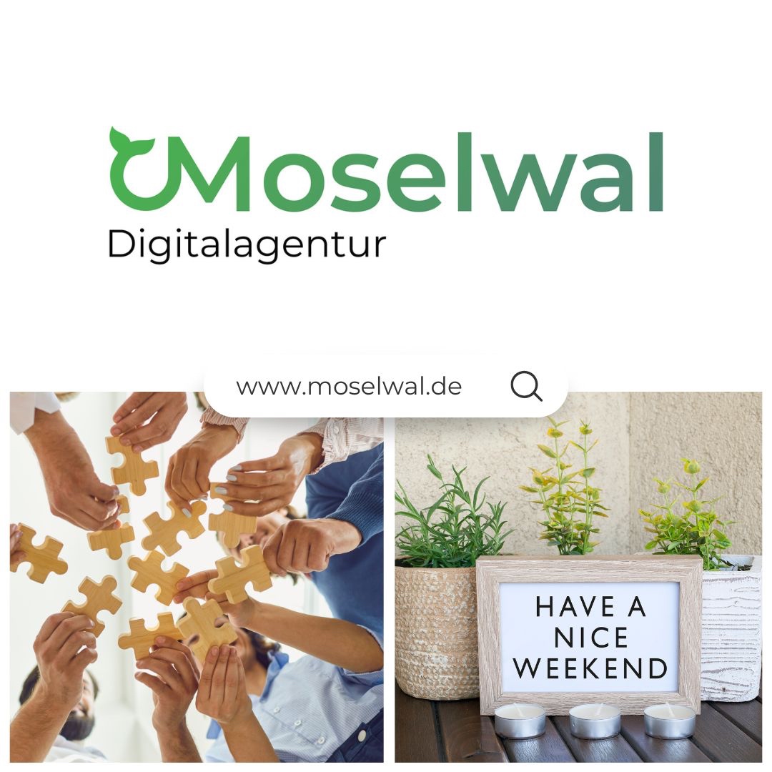 moselwal's tweet image. Willst du mit Entwickler*innen, UX-Profis und Strateg*innen arbeiten, die deine Ziele teilen?
Buche jetzt dein kostenloses Erstgespräch. zurl.co/t6mPh
Wir wünschen ein schönes Sommerwochenende
#TeamCulture #DigitalExperts #WorkWithoutBorders #Moselwal #FutureOfWork