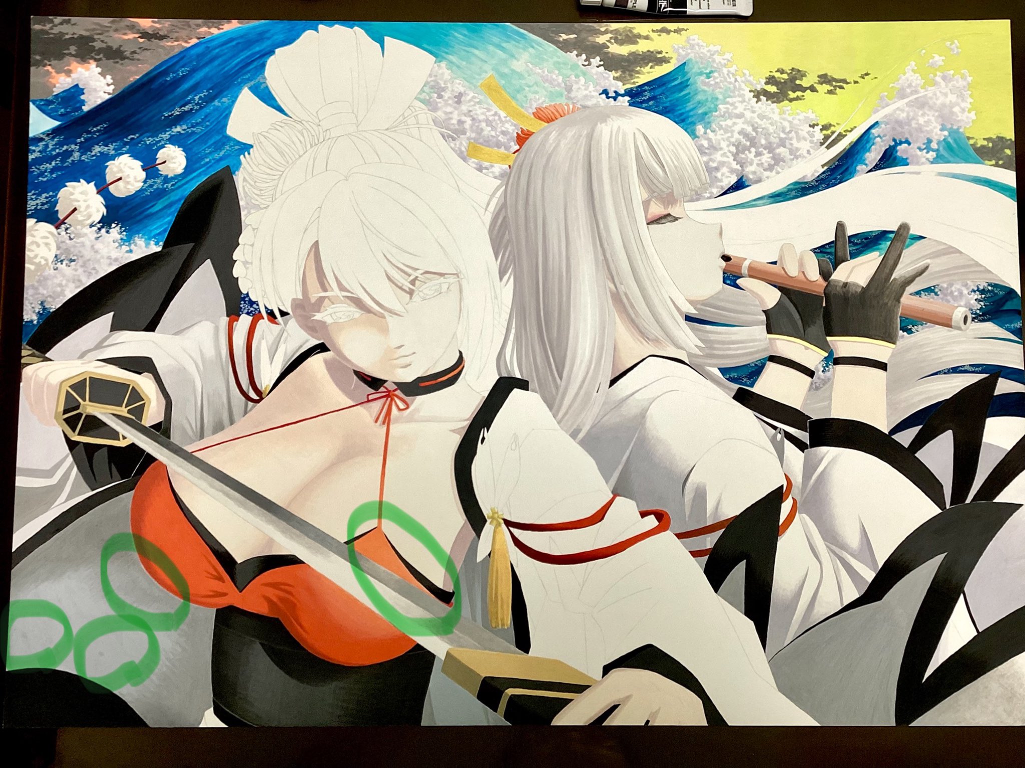 真オーゼ（(@_@)) 瑞鶴翔鶴(アズレン)絵作画中 on X: 