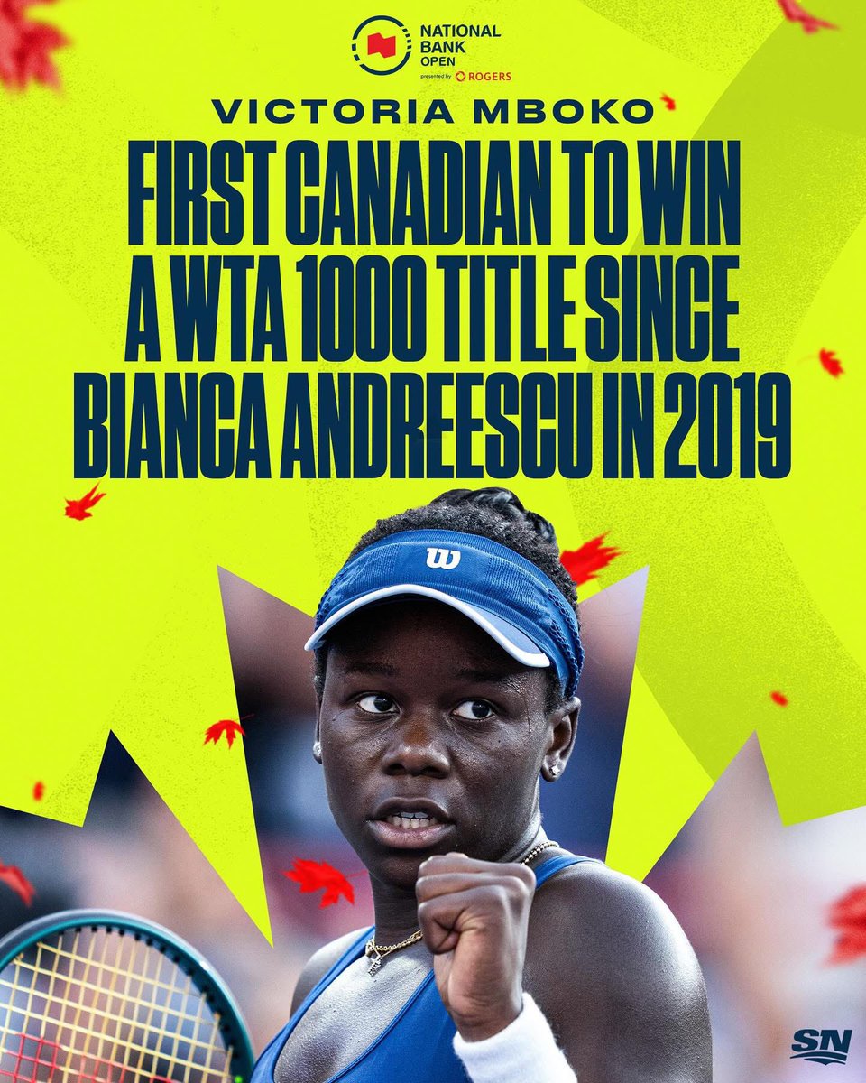 Victoria Mboko, née aux États-Unis de parents originaires du Congo RDC avant d'émigrer au Canada remporte le WTA 1000 du Canada. 

Une fierté culturelle vu qu’aucun canadien n’a remporté ce prix depuis plus de six ans

#canada