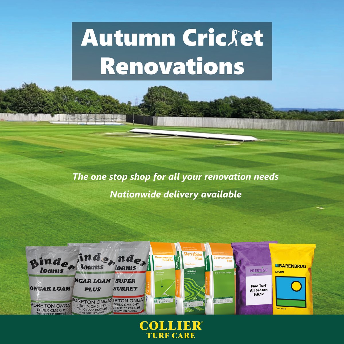 Collier Turf Care (@collierturfcare) on Twitter photo Are you looking for loam for your cricket renovations?
Collier Turf Care are the largest stockist of <a href="/BinderLoams/">Binder Loams</a> #OngarLoam <a href="/BarenbrugUK/">Barenbrug UK</a> grass Seed & <a href="/ICL_Turf/">ICL Growing Solutions - Turf & Landscape 🇬🇧🇮🇪</a> fertilisers, contact us today to discuss your requirements and get a quick and efficient delivery service! Are you looking for loam for your cricket renovations?
Collier Turf Care are the largest stockist of <a href="/BinderLoams/">Binder Loams</a> #OngarLoam <a href="/BarenbrugUK/">Barenbrug UK</a> grass Seed & <a href="/ICL_Turf/">ICL Growing Solutions - Turf & Landscape 🇬🇧🇮🇪</a> fertilisers, contact us today to discuss your requirements and get a quick and efficient delivery service!