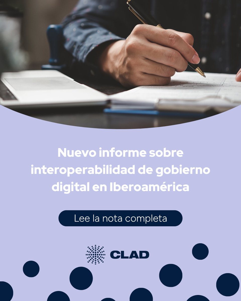 🌐 ¿Cómo avanzan los países iberoamericanos hacia gobiernos digitales más integrados, seguros y centrados en las personas?

En una nueva publicación junto a SEGIB, analizamos experiencias, modelos y desafíos de la interoperabilidad en la región.

🔗Nota: clad.org/destacados/nue…