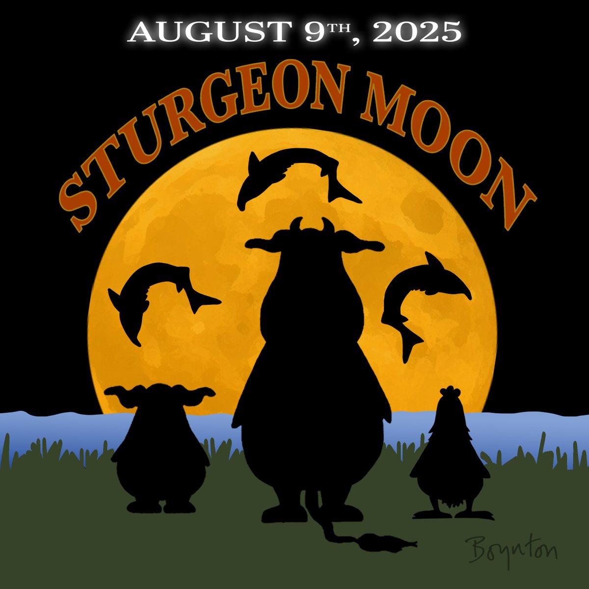 FULL MOON TONIGHT! The Sturgeon Moon rises at 3:55 a.m. EDT  Gaze skyward in wonder. #SturgeonMoon