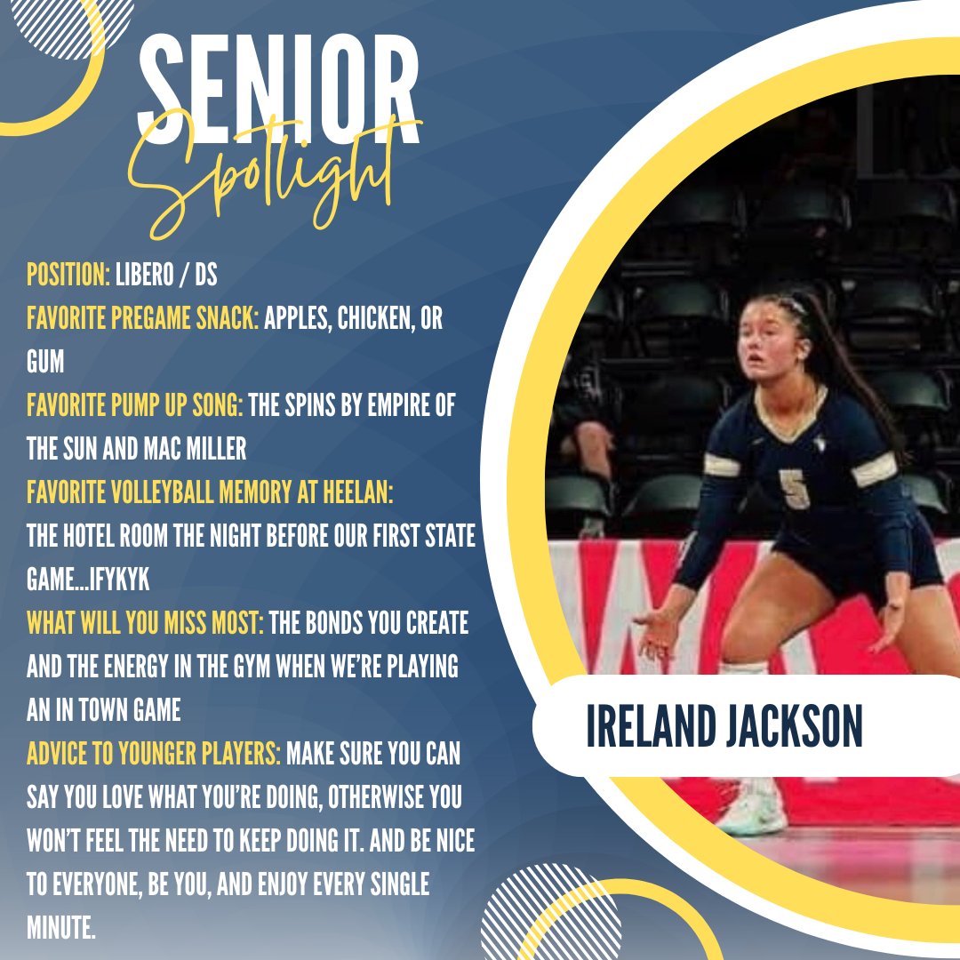 With THREE days left before the official first day of practice, we will be highlighting our 3️⃣ seniors. 

First up, Ireland! 💙