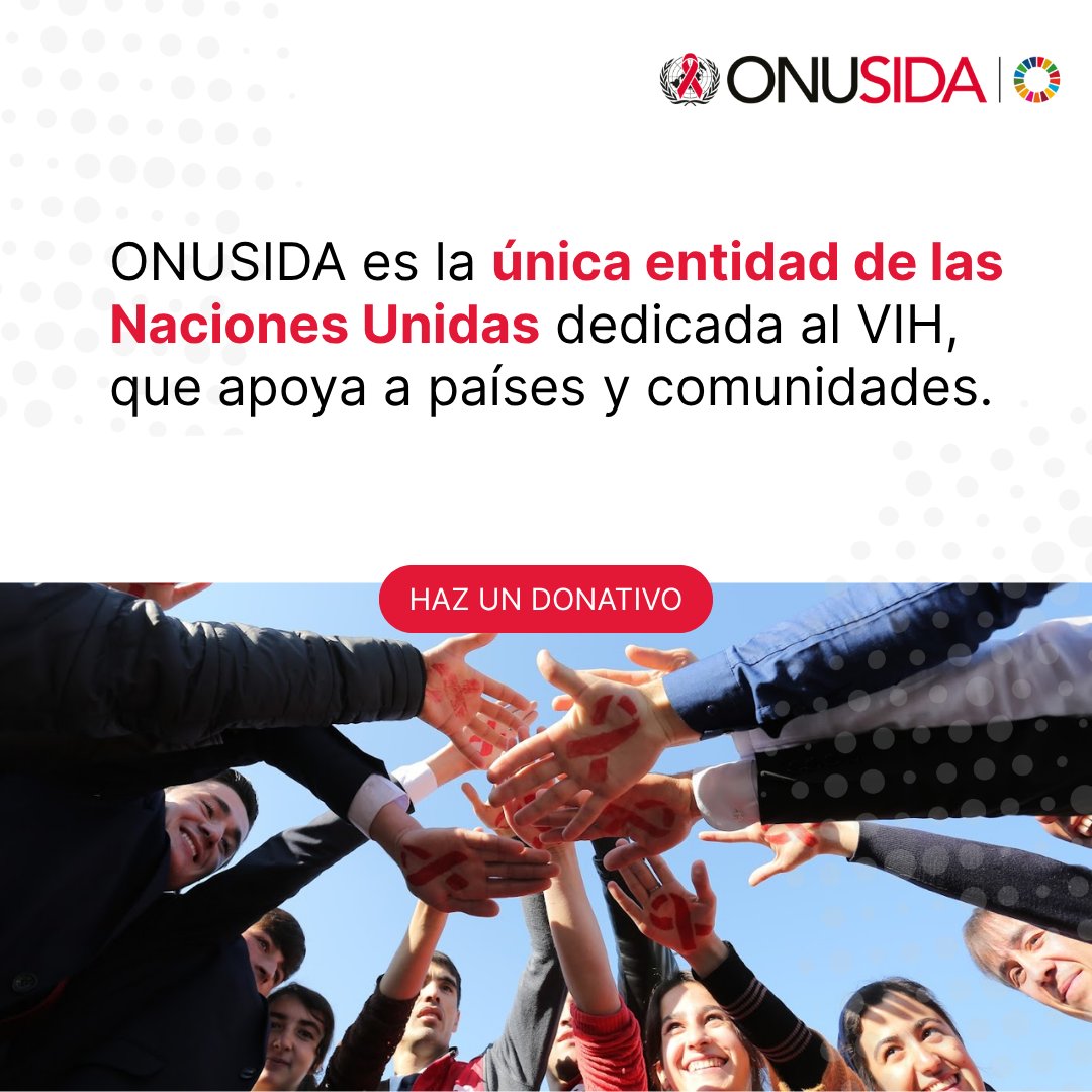 Como única entidad de las Naciones Unidas dedicada al VIH, el objetivo de ONUSIDA es apoyar respuestas nacionales sostenibles, inclusivas y multisectoriales al VIH.

Ayúdenos a #acabarconelSIDA.

Done ahora: unaids.org/es/donate

#InvestinUNAIDS