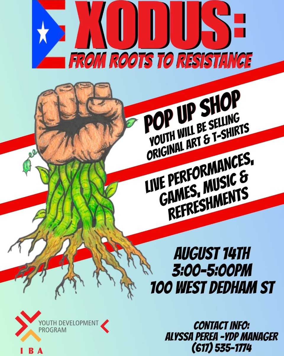 Our Youth Development Program participants have spent the summer creating art inspired by stories of migration, displacement, and resilience. Now, they’re ready to share their work with the world.

Come support their pop-up shop featuring original prints &amp; T-shirts!