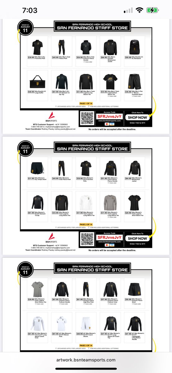 It’s that time of the year to rep your school! Buy your official school staff gear! Hurry, shop closes 08/22/2025!  bit.ly/4lNsWcq