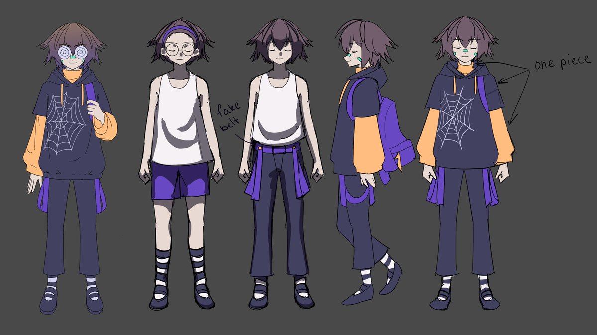 I made a reference sheet for hayato 
Today is his birthday 🫶