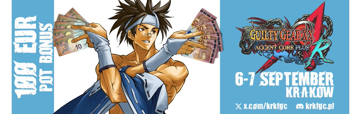 KRK FGC (@krkfgc) on Twitter photo GGAC+R bracket pot bonus announced, courtesy of <a href="/Backstabba9/">Raymoo Hackery</a>!
That is 100€ on top of 100% of bracket fees!
Do you feel like you've got what it takes to take some of that home?
#krkfgc #fgcpl #acpr #GUILTYGEAR GGAC+R bracket pot bonus announced, courtesy of <a href="/Backstabba9/">Raymoo Hackery</a>!
That is 100€ on top of 100% of bracket fees!
Do you feel like you've got what it takes to take some of that home?
#krkfgc #fgcpl #acpr #GUILTYGEAR