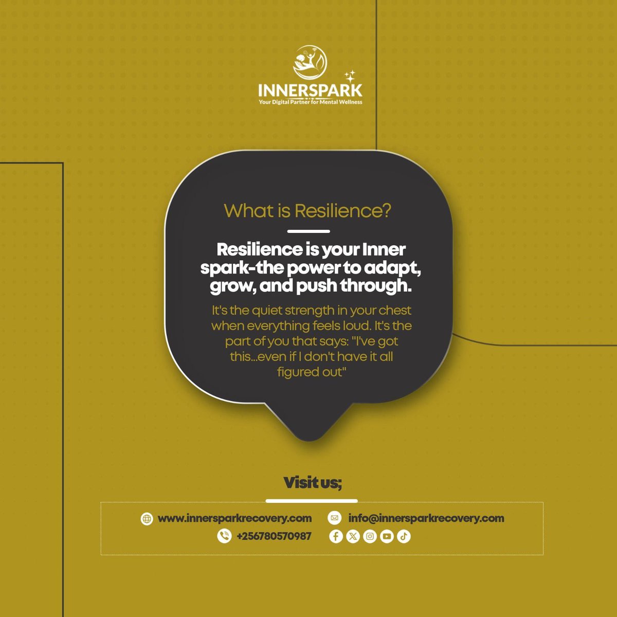 Resilience is the power to rise, adapt, and thrive amidst challenges. At Inner Spark, we empower you to harness this strength. Ready to ignite your inner spark? Join us on this journey! #Resilience #InnerSpark