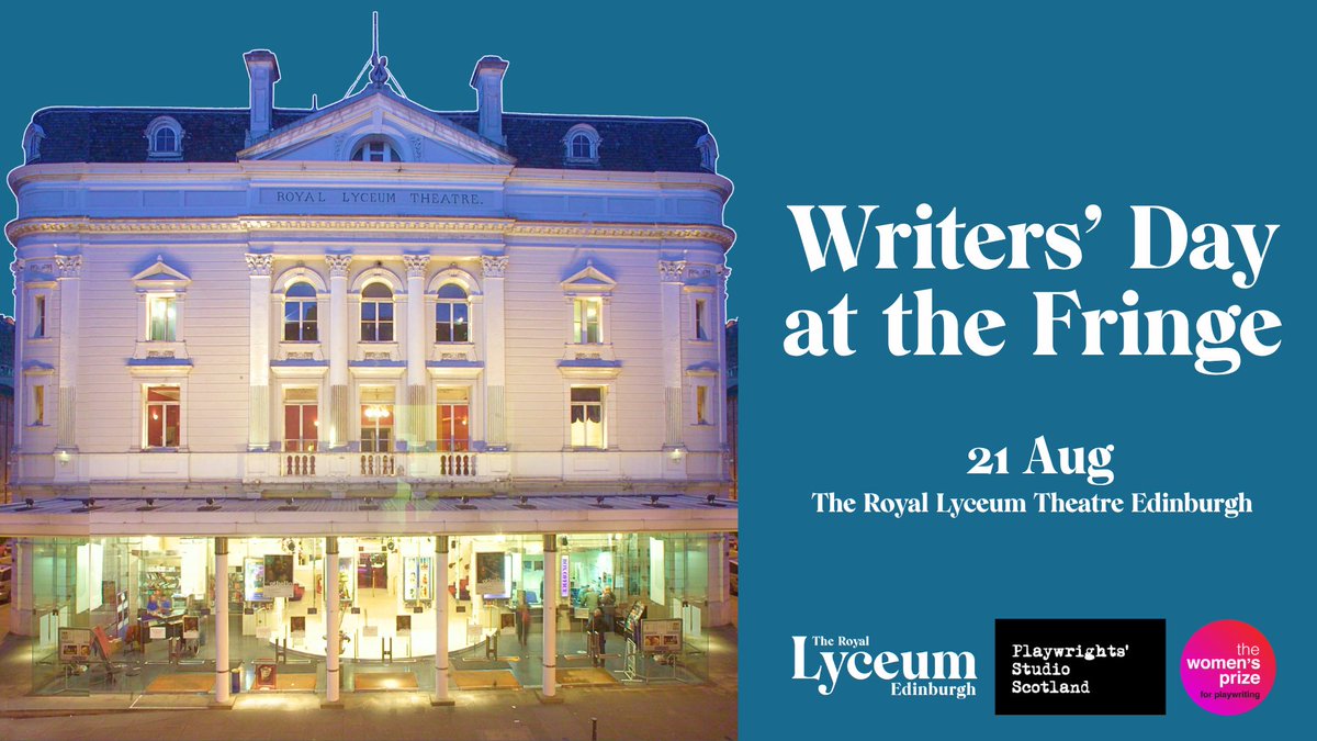 On 21 August, we are hosting a Writers' Day at the Fringe with <a href="/Pwrightsstudio/">Playwrights' Studio, Scotland</a> and <a href="/WomensPlayPrize/">The Women’s Prize for Playwriting</a>. Take some time away from the Fringe and reconnect with your writing here at The Lyceum.

📅 21 Aug
🎟️ Book your place here: loom.ly/gfp-8y4