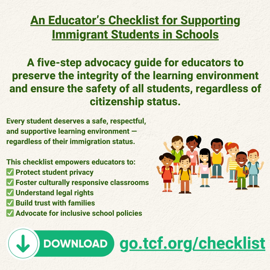 Free resource available! ow.ly/7lam50WBxbv
The National Association for Bilingual Education (<a href="/NABEorg/">NABE- National Association for Bilingual Education</a>) has released "An Educator's Checklist for Supporting Immigrant Students in Schools.