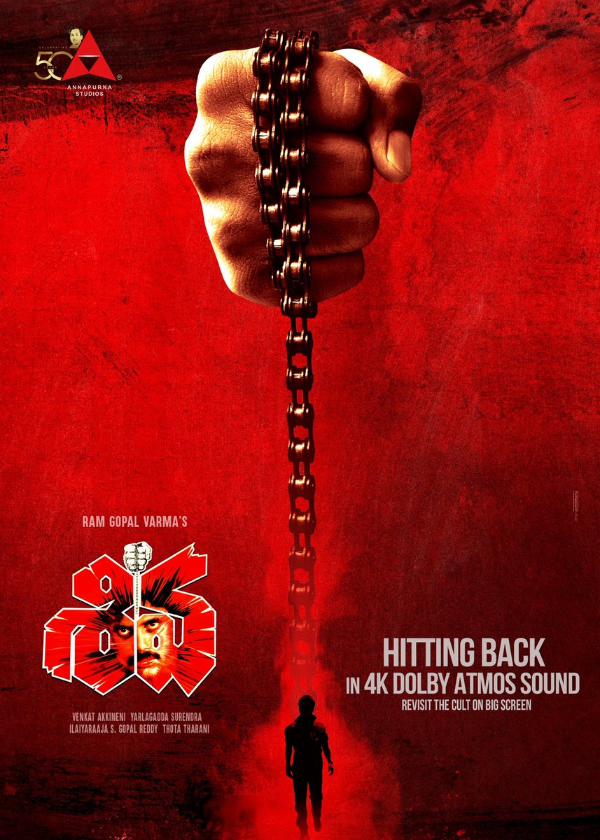 RGVzoomin's tweet photo. The CHAIN is BACK and this time ⁦@iamnagarjuna⁩ ‘s PUNCH will be LOUDER in DOLBY ATMOS #Shiva4kDolbyAtmos https://t.co/OHdimKK1ZC