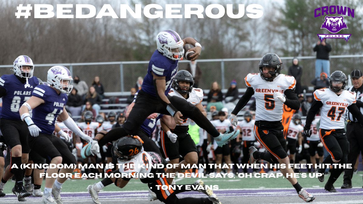 Crown College Football (@crowncollegefb) on Twitter photo #BeDangerous means being a Christian man that Satan is bothered by. <a href="/CrownCollegeFB/">Crown College Football</a> strives to #BeDangerous
3 Night's sleep til report day! #CrownClimb #BeDangerous means being a Christian man that Satan is bothered by. <a href="/CrownCollegeFB/">Crown College Football</a> strives to #BeDangerous
3 Night's sleep til report day! #CrownClimb