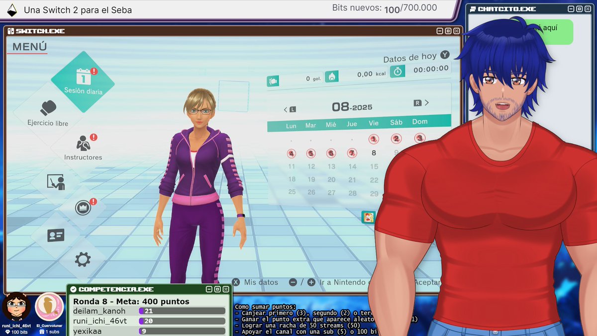 EN VIVOOOOOO
Comenzamos otra mañana de ejercicios con el chat :D
Pasen a saludar si quieren :3
sebascontre.stream