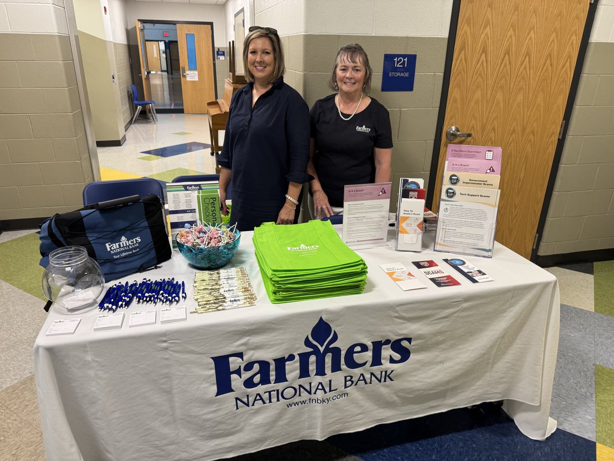It was a pleasure helping Toliver Elementary gear up for another year. Our team spoke with parents about banking services &amp; how to spot and prevent scams. #WeSupportEducation <a href="/DanvilleSchools/">Danville Schools</a>