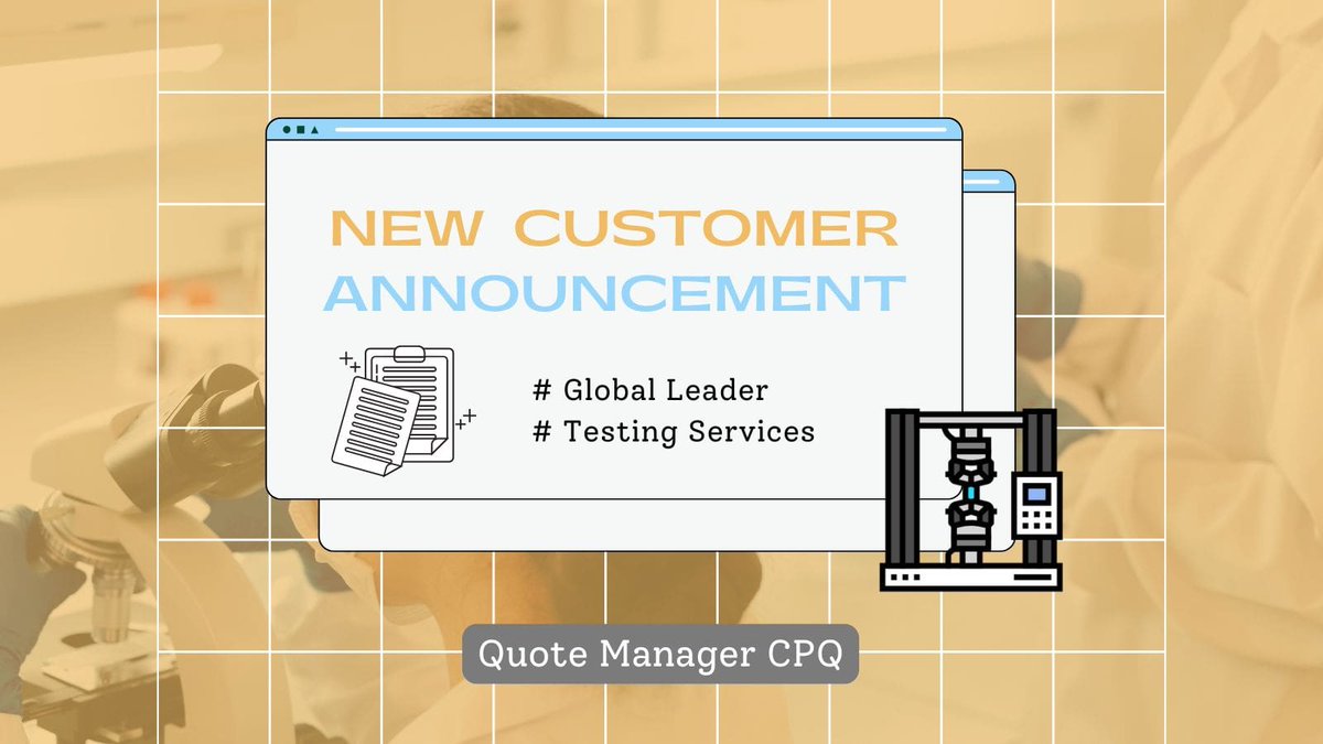 CRMDynamicsLtd's tweet image. CRM Dynamics is proud to be working with a global leader in testing, inspection and certification services that has selected #QuoteManager #CPQ to enhance and future-proof its quoting process ...   ▶️ bit.ly/3JmVjzw