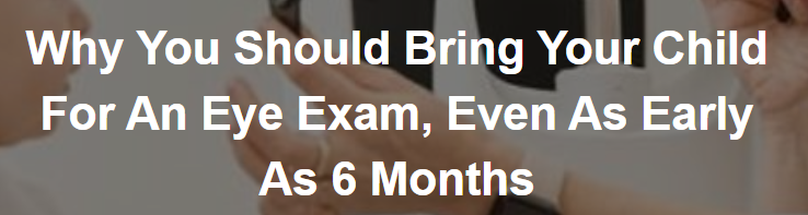 ONTSpecialNeeds's tweet photo. Why You Should Bring Your Child For An Eye Exam, Even As Early As 6 Month

Read Here:
https://t.co/ai6NnVPSzK

Follow: @ONOptometrists https://t.co/MgUxaRYcGd