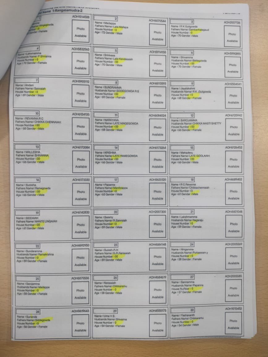 Rahul Gandhi alleged in fake and invalid address 40,000 voters are registered in Mahadevpura constituency. 

I have shared voters list copy of Varuna Constituency represented by CM Siddaramiah in which hundreds of invalid address voters can be found 

Will Rahul Gandhi accuse him