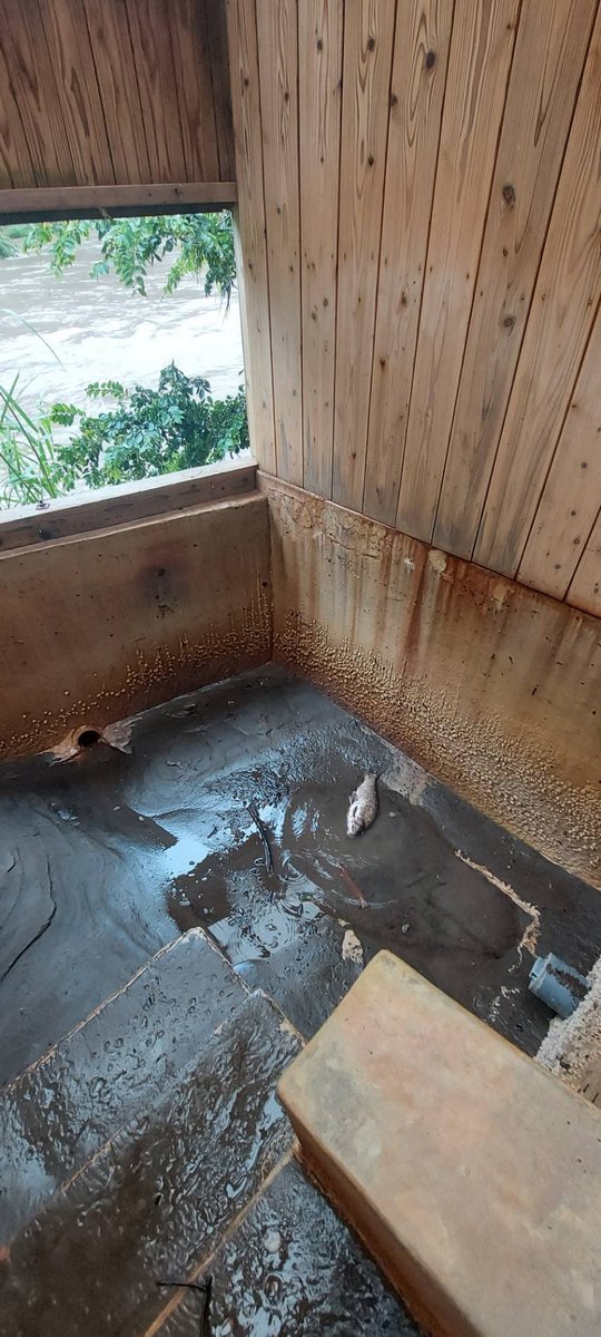 今回の大雨で温泉、電話、インターネットが完全ストップしております😢ご迷惑をおかけしてしまい申し訳ございません。復旧まで今しばらくお待ちいただけますと幸いです。