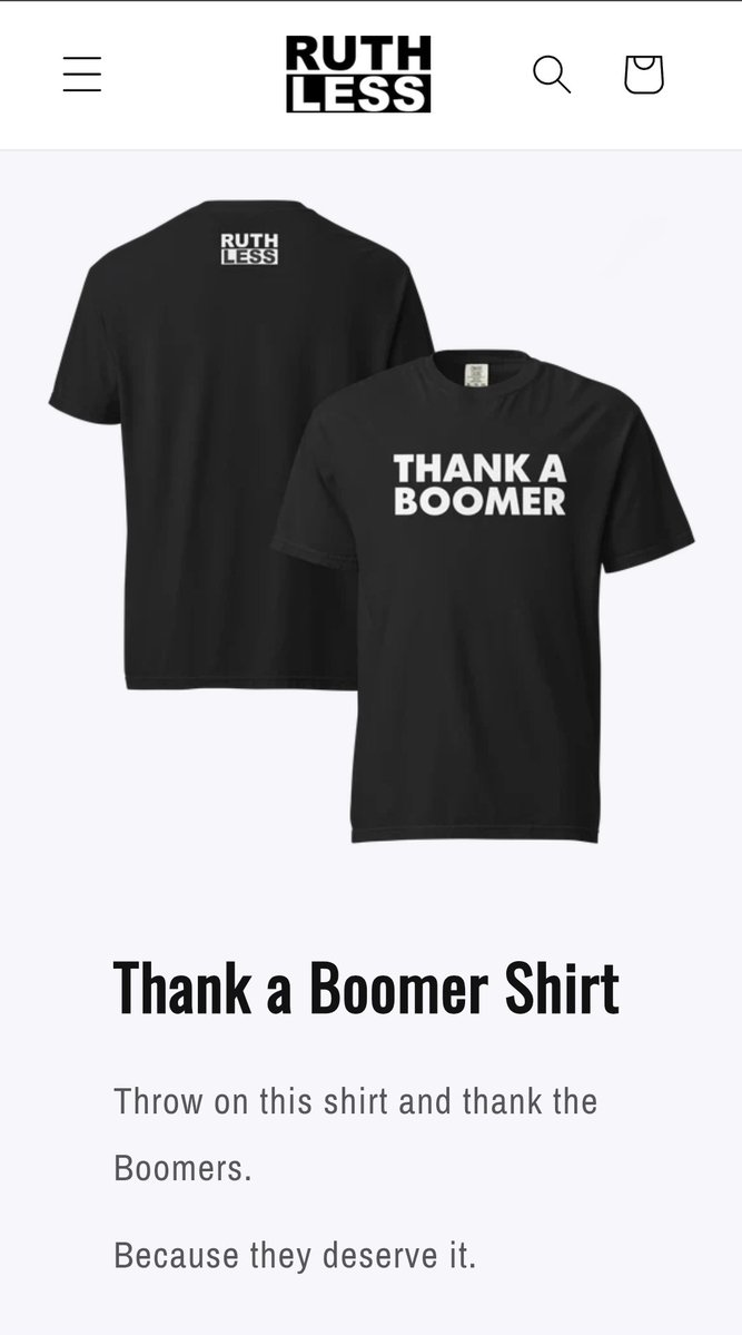 Comfortably Smug (@comfortablysmug) on Twitter photo So proud to create this shirt for <a href="/RuthlessPodcast/">Ruthless Podcast</a>
It's time we honor and thank the greatest generation
The bedrock of America
The Boomers So proud to create this shirt for <a href="/RuthlessPodcast/">Ruthless Podcast</a>
It's time we honor and thank the greatest generation
The bedrock of America
The Boomers
