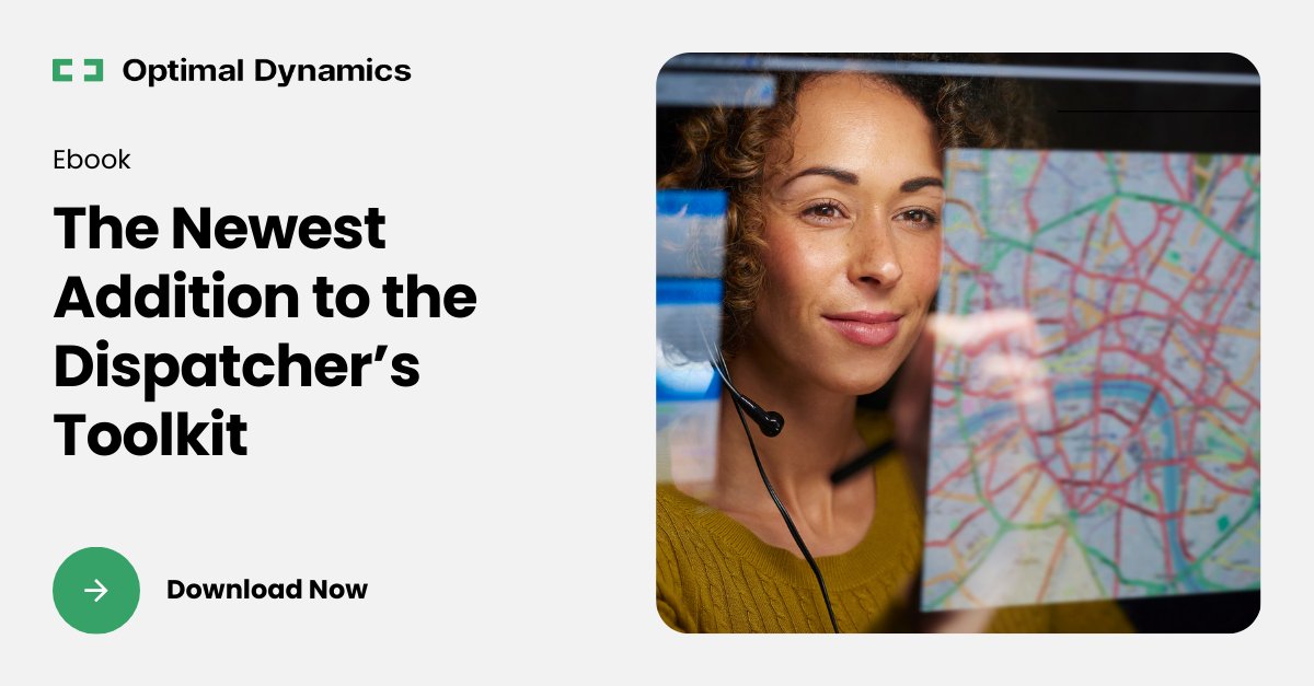 OptimalDynamics's tweet image. In a recent white paper, “The Newest Addition to The Dispatcher’s Toolkit,” we explore how Decision Automation is giving carriers a competitive edge in today’s challenging freight environment. Download it now: hubs.la/Q03BX1rs0

#ai #trucking #supplychain #logistics