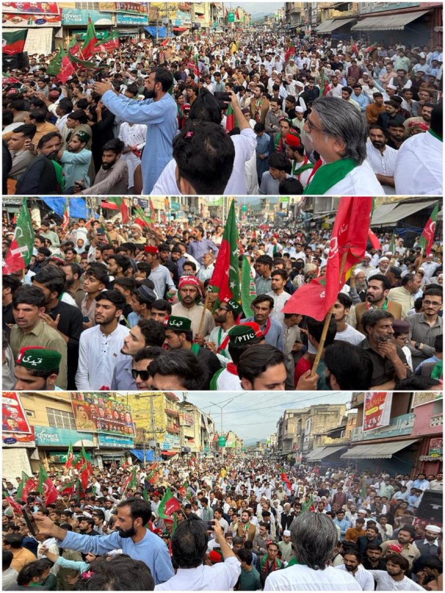 حویلیاں ضلع ایبٹ آباد میں پی ٹی آئی ورکرز کنونشن کے مناظر