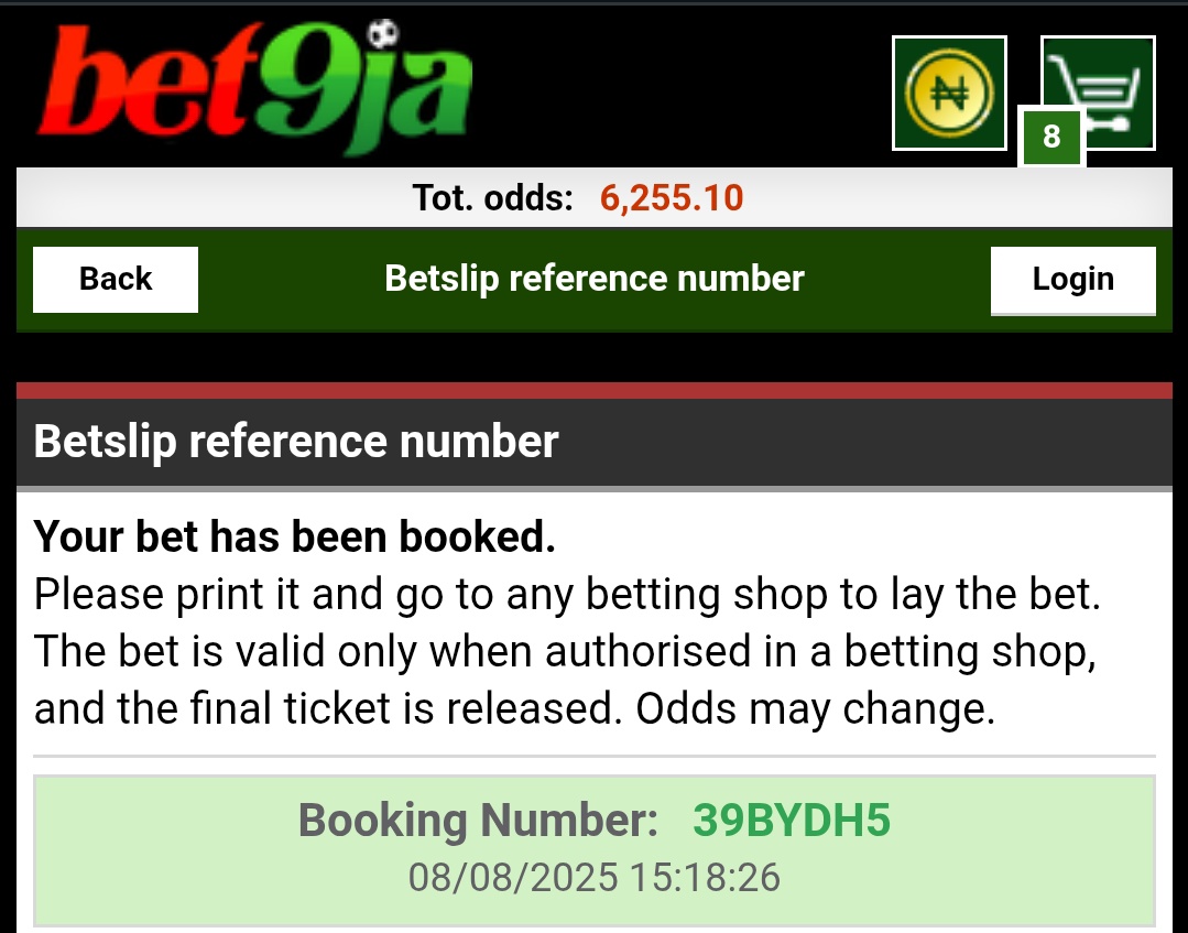 39BYDH5 - 8 FT X 

39BYKDM - 6 FT X 
39BYPFR - 6 FT X 

#Bet9jaCode