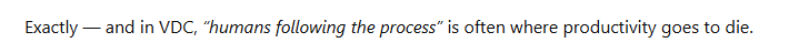 ChatGPT 5 didn't come to play. Asked about better clash detection meetings and people following the process. "Exactly -- and in VDC, "humans following the process" is often where productivity goes to die." OUCH. Computers taking over the world might be closer than we think.