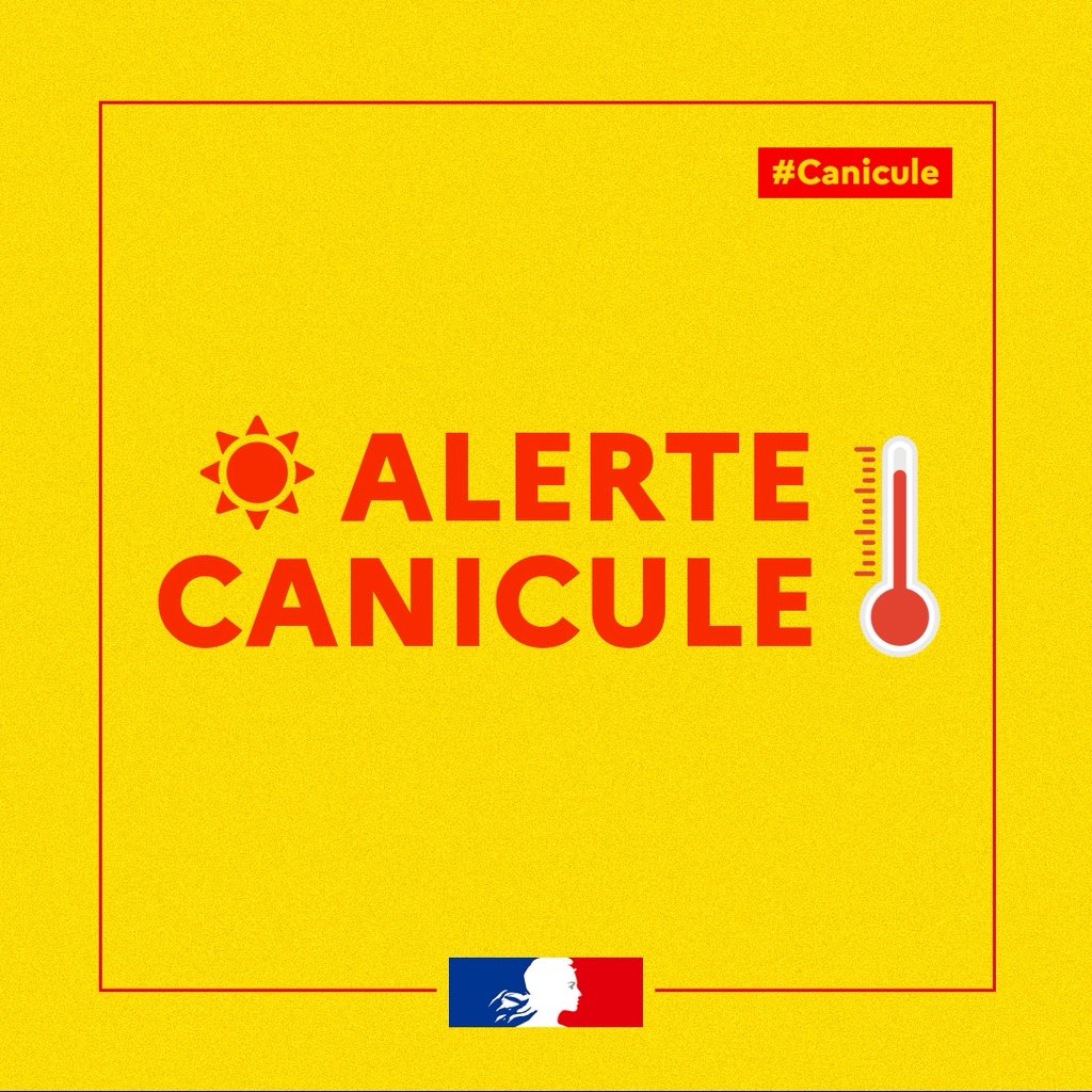 Image de Préfète de l'Ardèche - #CANICULE | ￼☀️ Vigilance orange en Ardèche 

👉 Les températures élevées vont se maintenir dans les