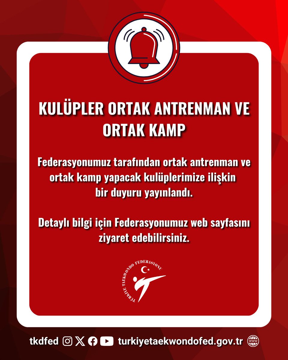 Kulüpler Ortak Antrenman ve Ortak Kamp

🥋Federasyonumuz tarafından ortak antrenman ve ortak kamp yapacak kulüplerimize ilişkin bir duyuru yayınlandı.

🖥Detaylı bilgi için Federasyonumuz web sayfasını ziyaret edebilirsiniz