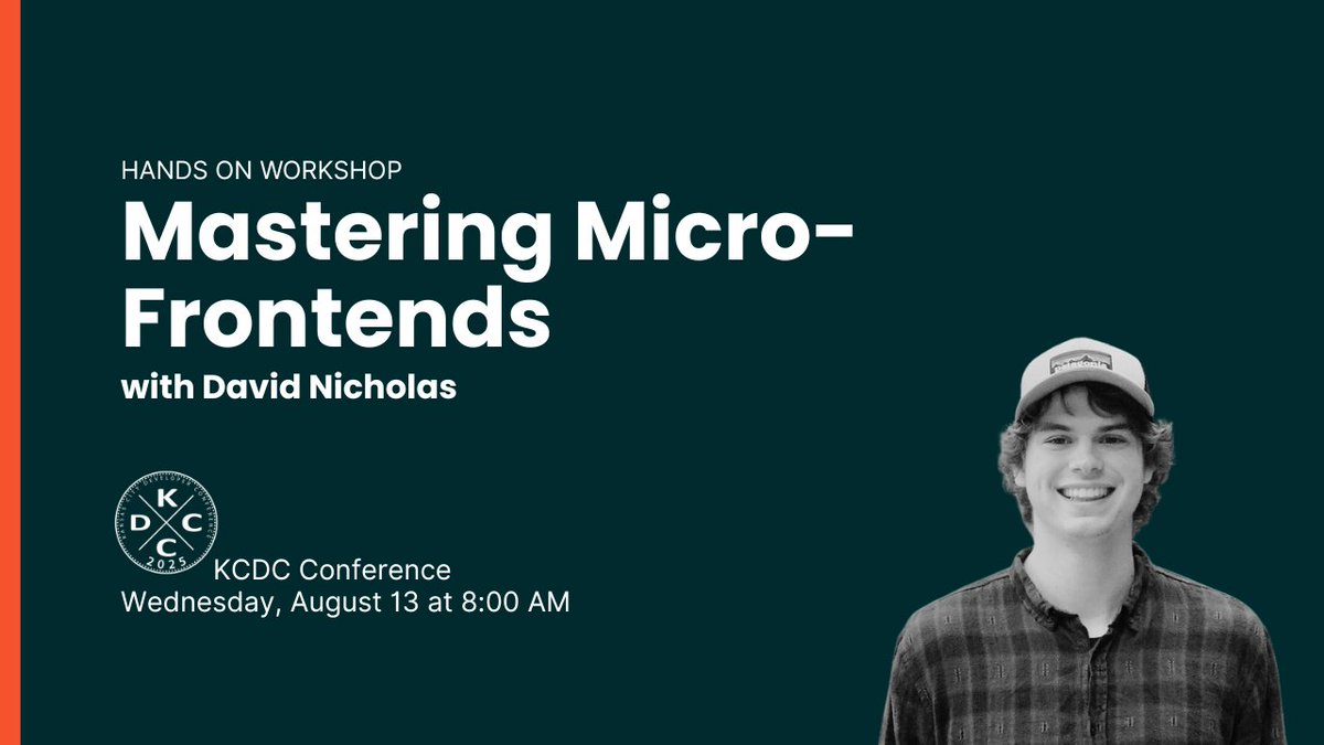 bitovi's tweet image. David Nicholas is headed to KCDC next week!
Join him for a deep dive into #MicroFrontend architecture. Build an e-commerce app, tackle real-world challenges, & walk away with scalable, flexible solutions for complex teams & projects.
🔗 Grab your ticket: hubs.ly/Q03BQlmG0