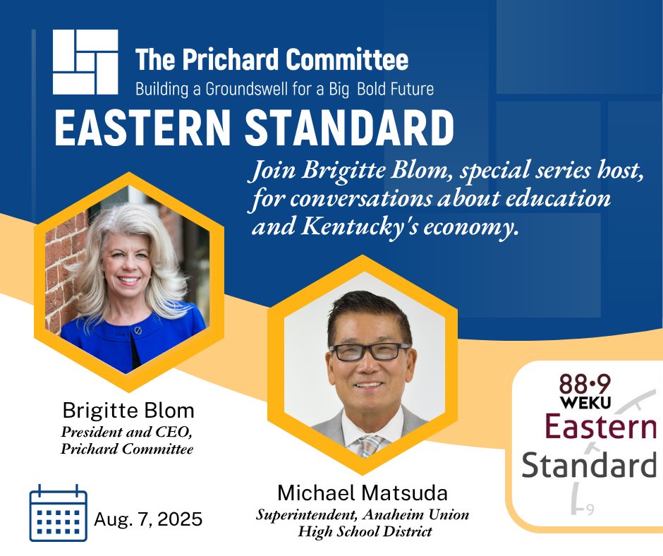 Prichard Committee (@prichardcom) on Twitter photo 🎙️ <a href="/Brigitte_Blom/">Brigitte M. Blom</a> sat down with Michael Matsuda, Superintendent of <a href="/AnaheimUHSD/">Anaheim Union High School District</a> for a powerful conversation on the role of strong community partnerships in shaping student success beyond high school, and how we can better prepare the next generation for an AI-driven future.
🎧 🎙️ <a href="/Brigitte_Blom/">Brigitte M. Blom</a> sat down with Michael Matsuda, Superintendent of <a href="/AnaheimUHSD/">Anaheim Union High School District</a> for a powerful conversation on the role of strong community partnerships in shaping student success beyond high school, and how we can better prepare the next generation for an AI-driven future.
🎧