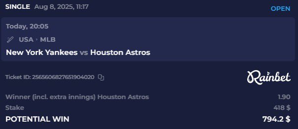 I think the Houston Astros take this 🤞