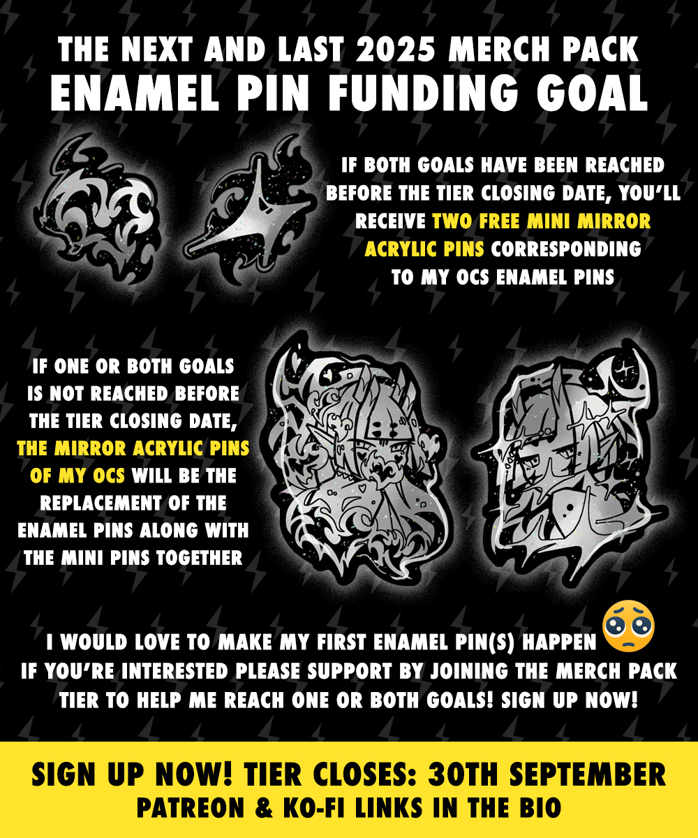 If you like the sound of and want to grab enamel pins and a 2026 calendar of my ocs, please support by signing up to the merch pack tier on my PATREON or KO-FI! ✨
Patreon patreon.com/join/6095574
Ko-fi ko-fi.com/monokiiro/tiers