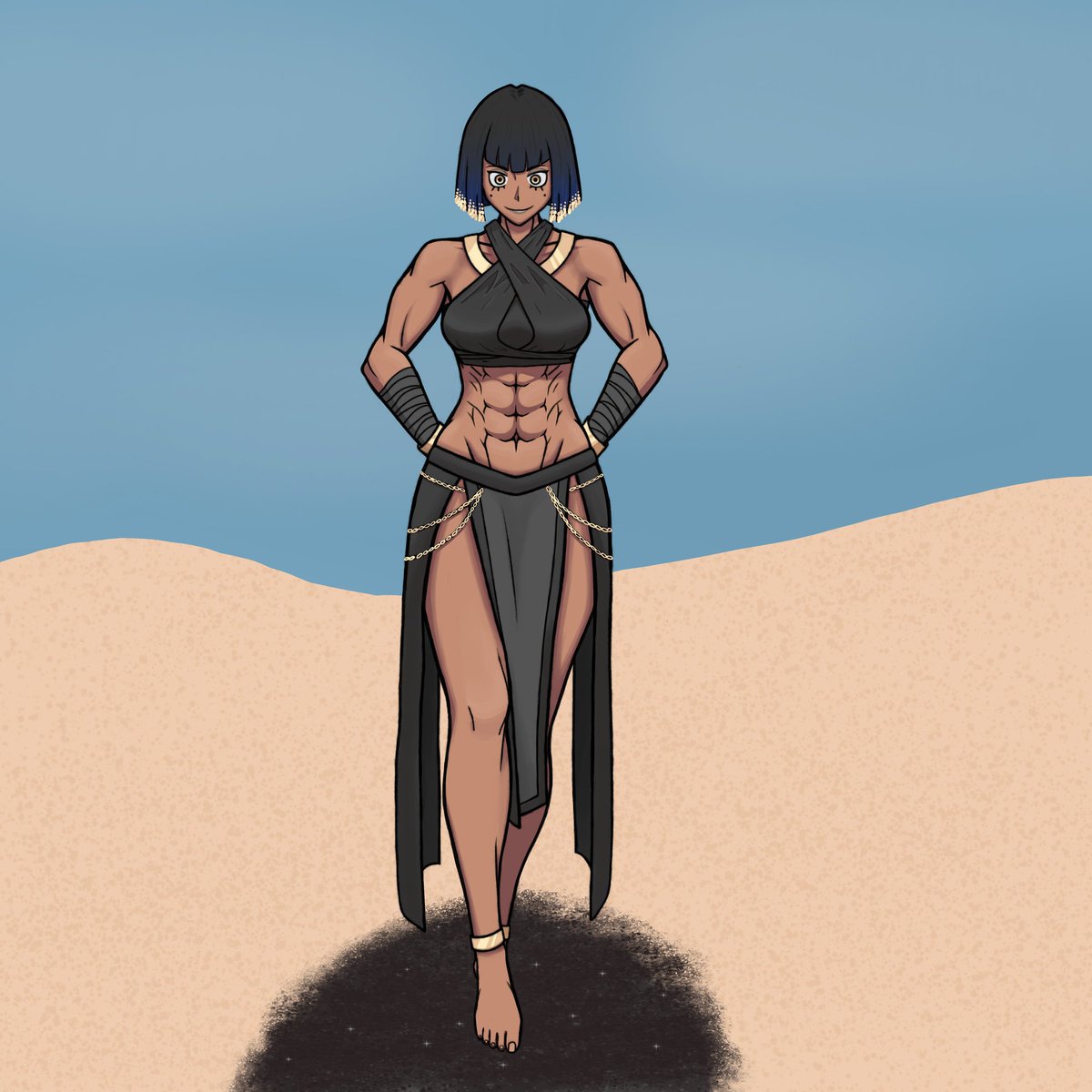 I actually used that as a reference image for this outfit last year, my oc is Sobek