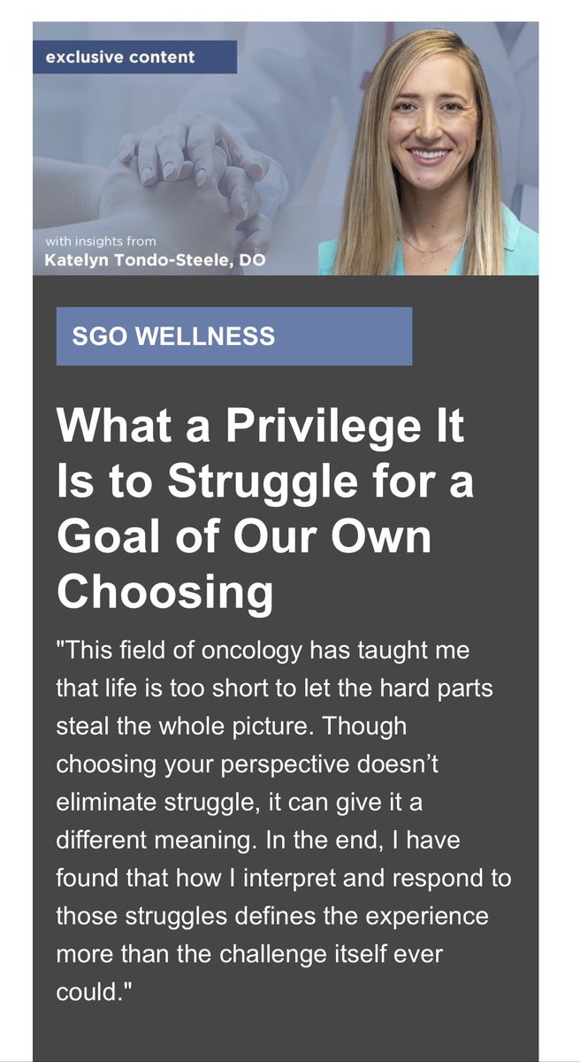 I was asked to write a perspective piece for Society of Gyn Onc! Read it here:
sgo.org/blog/sgo-welln…
