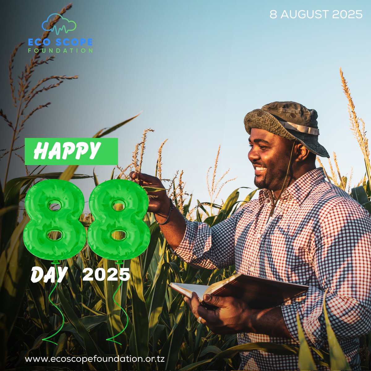 Eco Scope Foundation inawatakia Watanzania wote heri ya Sikukuu ya Wakulima – Nane Nane! 

Tuendelee kushirikiana kuleta mabadiliko ya kijani kwa kutumia mbinu rafiki kwa mazingira, teknolojia bunifu, na maarifa endelevu. #NaneNane